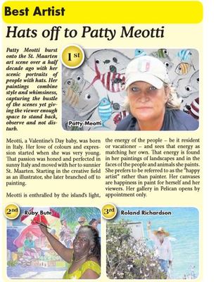 Patty Meotti First Place In The Best Annual Vote For Best Visual Artist 